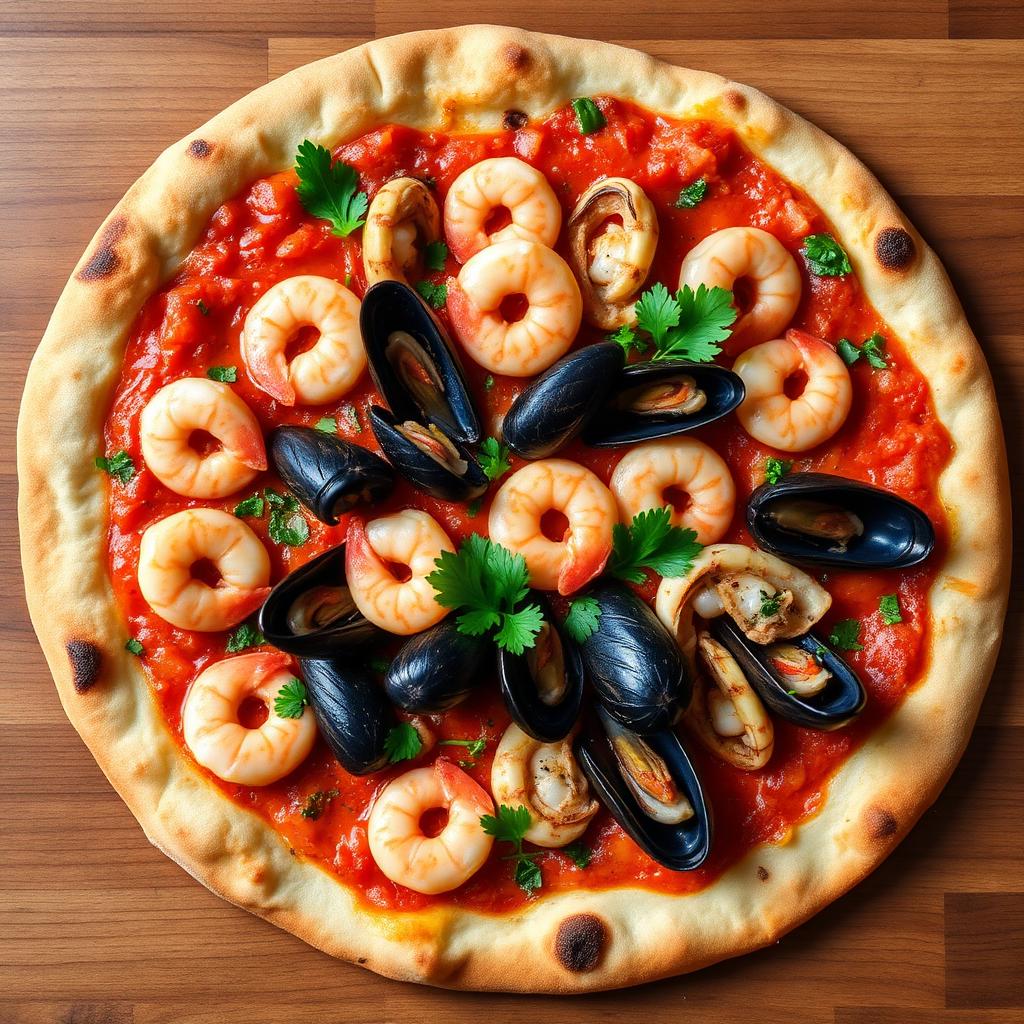 Pizza mit Fisch